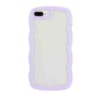 Candy Color Wave TPU Clear PC Phone Case For iPhone 7 Plus / 8 Plus(Purple) - 1
