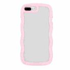 Candy Color Wave TPU Clear PC Phone Case For iPhone 7 Plus / 8 Plus(Pink) - 1