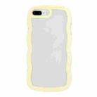 Candy Color Wave TPU Clear PC Phone Case For iPhone 7 Plus / 8 Plus(Yellow) - 1