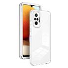 For Xiaomi Redmi Note 10 Pro Max 4G 3 in 1 Clear TPU Color PC Frame Phone Case(White) - 1