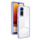 For Xiaomi Redmi Note 11 2022 3 in 1 Clear TPU Color PC Frame Phone Case(Purple) - 1