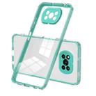 For Xiaomi Poco X3 3 in 1 Clear TPU Color PC Frame Phone Case(Light Green) - 1