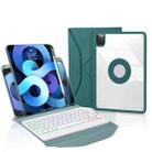 Z11BS Pen Slot Backlight Bluetooth Keyboard Leather Tablet Case For iPad Pro 11 2021/2020/2018(Green) - 1