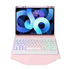 Z102BS Pen Slot Backlight Bluetooth Keyboard Leather Tablet Case For iPad 10.2 2021/2020/2019(Pink) - 4