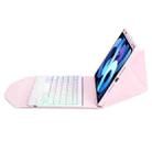 Z102BS Pen Slot Backlight Bluetooth Keyboard Leather Tablet Case For iPad 10.2 2021/2020/2019(Pink) - 5