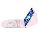 Z098B-A Pen Slot Touchpad Bluetooth Keyboard Leather Tablet Case For iPad Air 10.9 2022/2020(Pink) - 5