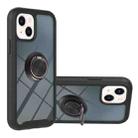 Starry Sky Solid Color Series PC + TPU Case with Ring Holder & Magnetic Function For iPhone 14 Max(Black) - 1