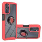 Starry Sky Solid Color Series PC + TPU Case with Ring Holder & Magnetic Function For Motorola Moto G Stylus 2022 4G(Red) - 1