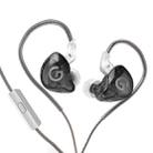 GK G1 1.2m Dynamic HIFI Subwoofer Noise Cancelling Sports In-Ear Headphones, Style:With Microphone(Transparent Black) - 1