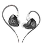 GK G1 1.2m Dynamic HIFI Subwoofer Noise Cancelling Sports In-Ear Headphones, Style:Without Microphone(Transparent Black) - 1