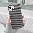 For iPhone 14 Plus Carbon Fiber TPU Shockproof Phone Case (Dark Grey) - 1