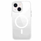 For iPhone 14 Plus Crystal Clear Series Magsafe Magnetic Phone Case (White) - 1