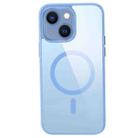 For iPhone 14 Plus Crystal Clear Series Magsafe Magnetic Phone Case (Sierra Blue) - 1
