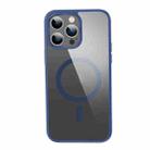 For iPhone 14 Pro Crystal Clear Series Magsafe Magnetic Phone Case(Royal Blue) - 1