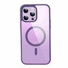 For iPhone 14 Pro Crystal Clear Series Magsafe Magnetic Phone Case (Purple) - 1