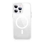 For iPhone 14 Pro Max Crystal Clear Series Magsafe Magnetic Phone Case (White) - 1