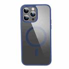 For iPhone 14 Pro Max Crystal Clear Series Magsafe Magnetic Phone Case (Royal Blue) - 1