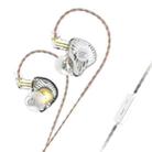 KZ-EDS 1.2m Dynamic Fashion Trend In-Ear Headphones, Style:With Microphone(Transparent) - 1