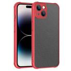 For iPhone 14 Pro Carbon Fiber PC + TPU Case(Red) - 1