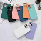 Liquid Silicone Electroplating + Flannel Phone Case For iPhone 14 Max(Orange) - 2