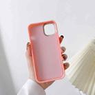 Liquid Silicone Electroplating + Flannel Phone Case For iPhone 14 Max(Orange) - 4