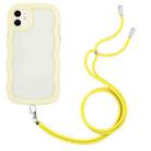 For iPhone 11 Lanyard Candy Color Wave TPU Clear PC Phone Case (Yellow) - 1