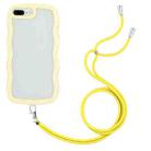 Lanyard Candy Color Wave TPU Clear PC Phone Case For iPhone 8 Plus / 7 Plus(Yellow) - 1
