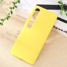 For Xiaomi Mi 10 5G Solid Color Liquid Silicone Shockproof Coverage Case(Yellow) - 1