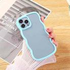 For iPhone 13 Pro Wave Texture Acrylic Protective Phone Case (Blue) - 1