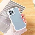 For iPhone 13 Wave Texture Acrylic Protective Phone Case(White) - 1