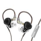 GK G5 1.25m Dynamic Subwoofer HiFi In-Ear Headphones, Style:With Microphone(Black) - 1