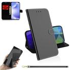 For Xiaomi Redmi K30 Lmitated Mirror Surface Horizontal Flip Leather Case with Holder & Card Slots & Wallet & Lanyard(Black) - 1