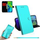 For Xiaomi Mi Note 10 Lmitated Mirror Surface Horizontal Flip Leather Case with Holder & Card Slots & Wallet & Lanyard(Mint green) - 1