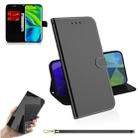 For Xiaomi Mi Note 10 Lmitated Mirror Surface Horizontal Flip Leather Case with Holder & Card Slots & Wallet & Lanyard(Black) - 1