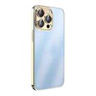 For iPhone 14 Plating Frosted Hardware Shockproof Phone Case (Gold) - 1