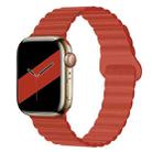 Reverse Buckle Magnetic Silicone Watch Band For Apple Watch Series 9&8&7 41mm / SE 3&SE 2&6&SE&5&4 40mm / 3&2&1 38mm(Red) - 1