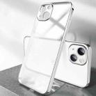 For iPhone 14 Plus Plating Frosted Shockproof Phone Case (Silver) - 1