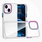 For iPhone 14 Colorful Metal Lens Ring Phone Case (Translucent) - 1