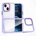 For iPhone 14 Colorful Metal Lens Ring Phone Case (Purple) - 1