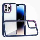 For iPhone 14 Pro Colorful Metal Lens Ring Phone Case(Blue) - 1