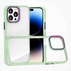 For iPhone 14 Pro Colorful Metal Lens Ring Phone Case(Green) - 1