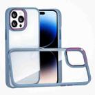 For iPhone 14 Pro Colorful Metal Lens Ring Phone Case(Baby Blue) - 1