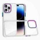 For iPhone 14 Pro Max Colorful Metal Lens Ring Phone Case (Translucent) - 1