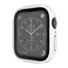 Plating PC Frame Watch Case with Tempered Film For Apple Watch Series 8 / 7 41mm(White) - 1