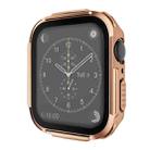 Plating PC Frame Watch Case with Tempered Film For Apple Watch Series 8 / 7 41mm(Rose Gold) - 1