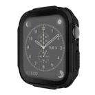 Plating PC Frame Watch Case with Tempered Film For Apple Watch Series 6 & SE & 5 & 4 40mm(Black) - 1