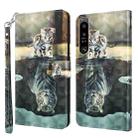 For Sony Xperia 1 IV 3D Painting Pattern Flip Leather Phone Case(Cat Tiger) - 1