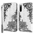 For Sony Xperia 10 IV 3D Painting Pattern Flip Leather Phone Case(Black Flower) - 1