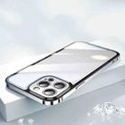 For iPhone 14 Pro Max HD Transparent Glass Phone Case (Silver) - 1