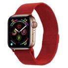 Milanese Stainless Steel Watch Band For Apple Watch Ultra 49mm&Watch Ultra 2 49mm / Series 9&8&7 45mm / SE 3&SE 2&6&SE&5&4 44mm / 3&2&1 42mm(Red) - 1